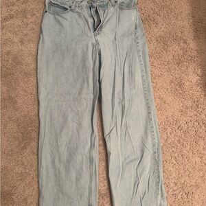 Abercrombie & Fitch Light Blue Straight-Leg Women's Jeans